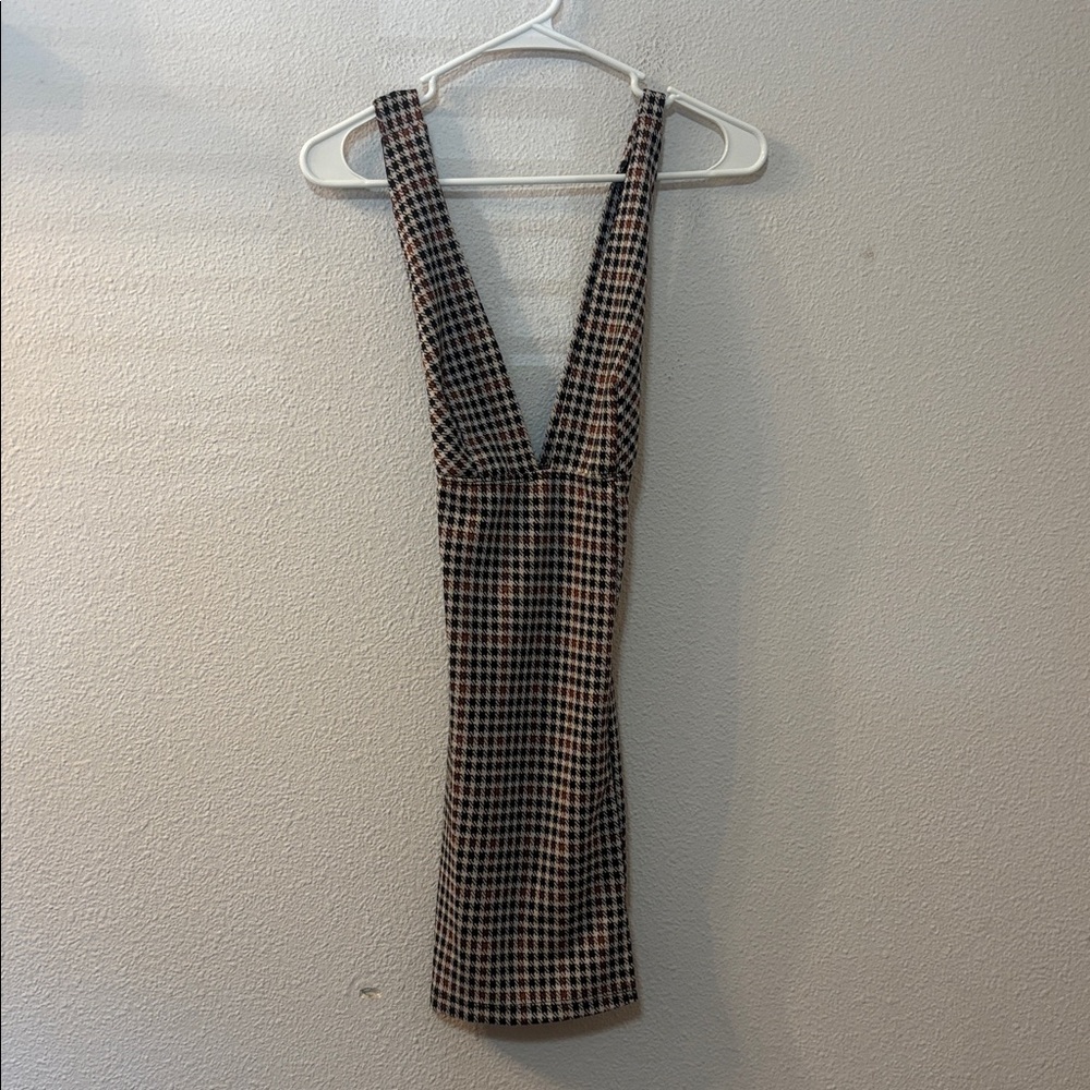 Lovely Day Brown and Black Patterned Dress